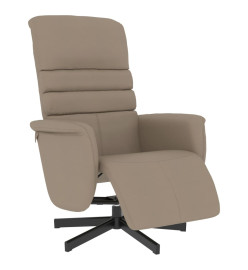 Fauteuil inclinable avec repose-pieds cappuccino similicuir