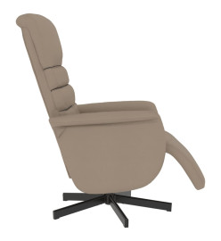 Fauteuil inclinable avec repose-pieds cappuccino similicuir