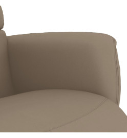 Fauteuil inclinable avec repose-pieds cappuccino similicuir