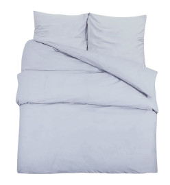 Ensemble de housse de couette Gris 240x220 cm Microfibre légère