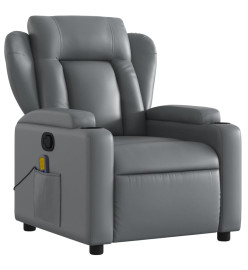 Fauteuil de massage inclinable Gris Similicuir