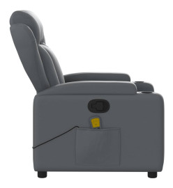 Fauteuil de massage inclinable Gris Similicuir