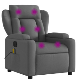 Fauteuil de massage inclinable Gris foncé Tissu