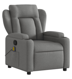 Fauteuil de massage inclinable Gris foncé Tissu