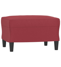 Fauteuil avec repose-pied Rouge bordeaux 60 cm Similicuir