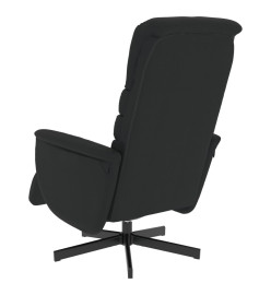 Fauteuil inclinable avec repose-pieds noir similicuir