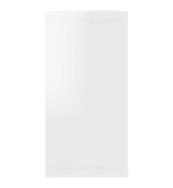 Étagères cube murales 4pcs Blanc brillant 100x15x30cm Aggloméré