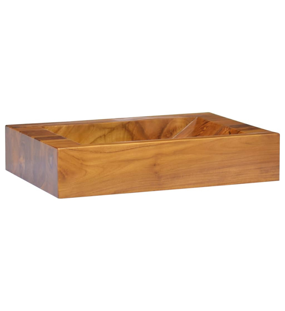 Lavabo Bois de teck massif 50x35x10 cm