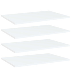 Panneaux de bibliothèque 4 pcs Blanc 60x40x1,5 cm Aggloméré