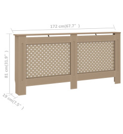 Cache-radiateur 172x19x81 cm MDF