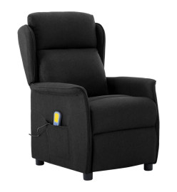 Fauteuil électrique de massage Noir Tissu