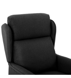 Fauteuil électrique de massage Noir Tissu