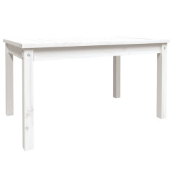 Table de jardin blanc 82,5x50,5x45 cm bois massif de pin