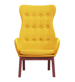 Chaise de relaxation Jaune moutarde Tissu