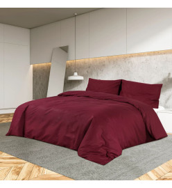 Ensemble de housse de couette Bordeaux 220x240 cm Microfibre