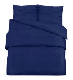 Ensemble de housse de couette Bleu marine 200x220 cm Microfibre