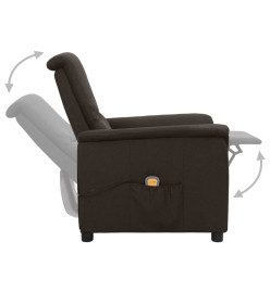 Fauteuil de massage Marron foncé Tissu