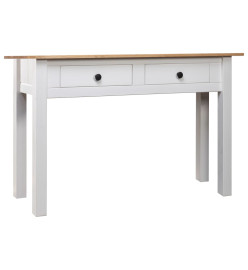 Table console Blanc 110x40x72 cm Pin solide Gamme Panama
