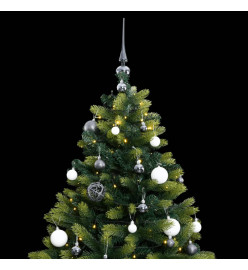 Sapin de Noël artificiel articulé 150 LED et boules 150 cm