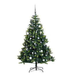 Sapin de Noël artificiel articulé 150 LED et boules 150 cm