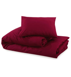 Ensemble de housse de couette Bordeaux 200x200 cm Microfibre