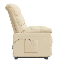 Fauteuil inclinable électrique Crème Tissu