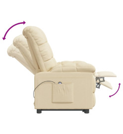 Fauteuil inclinable électrique Crème Tissu