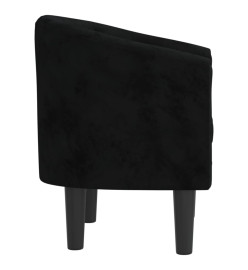 Fauteuil cabriolet noir velours