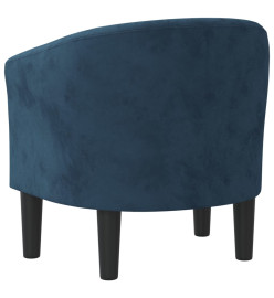 Fauteuil cabriolet bleu foncé velours