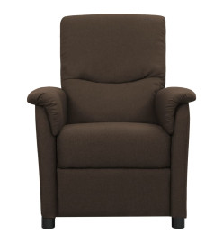 Fauteuil électrique de massage Marron foncé Tissu