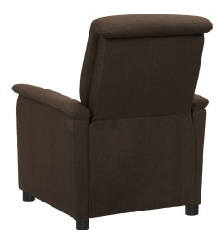 Fauteuil électrique de massage Marron foncé Tissu