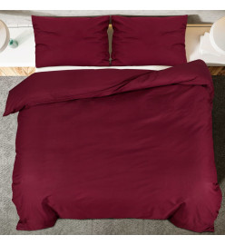 Ensemble de housse de couette Bordeaux 200x220 cm Microfibre