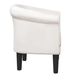 Fauteuil cabriolet blanc similicuir