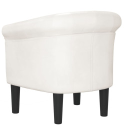 Fauteuil cabriolet blanc similicuir