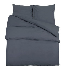 Ensemble de housse de couette Anthracite 140x200 cm Microfibre