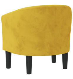 Fauteuil cabriolet jaune velours