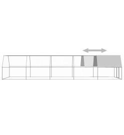 Poulailler d'extérieur 3x10x2 m Acier galvanisé