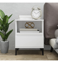 Table de chevet Blanc 40x35x50 cm