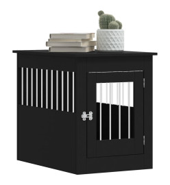 Meuble de cage pour chiens noir 55x80x68 cm bois d'ingénierie