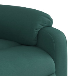 Fauteuil inclinable Vert foncé Tissu