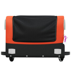 Remorque pour vélo noir et orange 30 kg fer