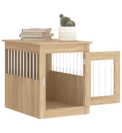 Meuble de cage pour chiens chêne sonoma 55x75x65 cm