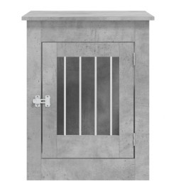 Meuble de cage pour chiens gris béton 55x80x68 cm