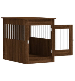 Meuble de cage pour chiens chêne marron 55x80x68 cm