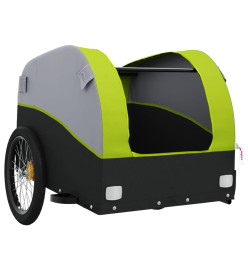 Remorque pour vélo noir et vert 45 kg fer