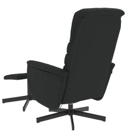 Fauteuil inclinable de massage avec repose-pied noir similicuir