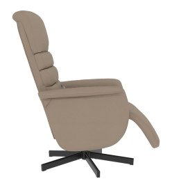 Fauteuil inclinable de massage repose-pieds cappuccino