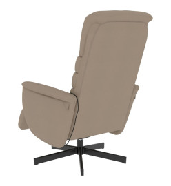 Fauteuil inclinable de massage repose-pieds cappuccino