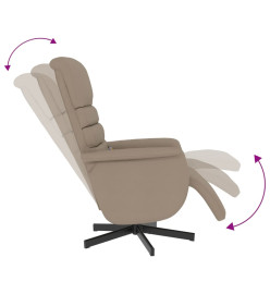 Fauteuil inclinable de massage repose-pieds cappuccino