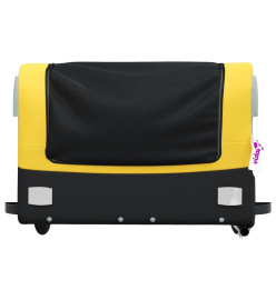 Remorque pour vélo noir et jaune 45 kg fer